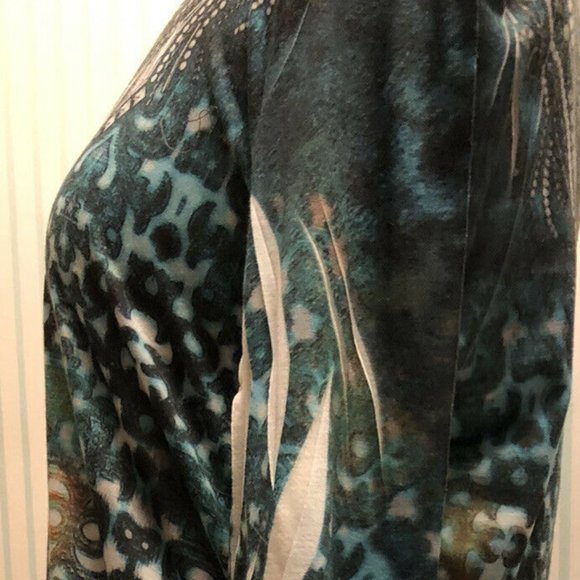 Groovy Fringed Mushkaby Sienna Rose, Inc Ladies Top Size Large - Picture 2 of 4